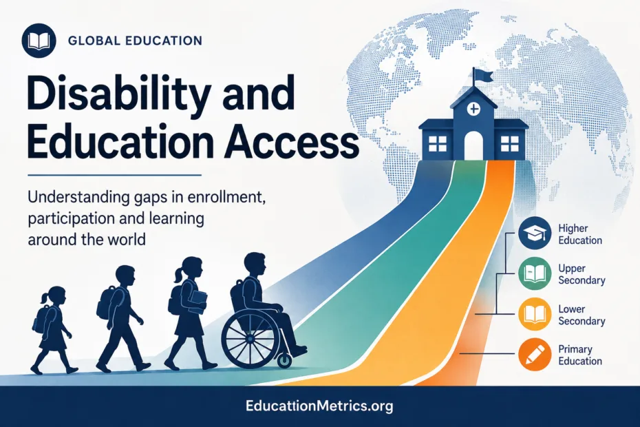 Global statistics on disability and education access show disparities in opportunities for inclusive learning worldwide.